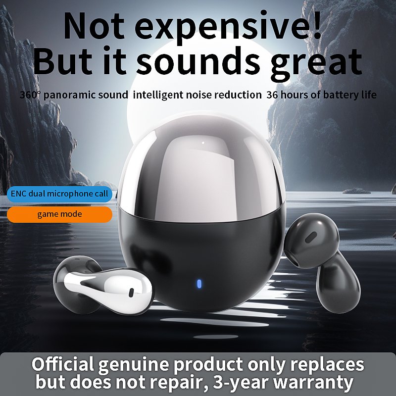 TWS Airbuds wireless headphones in ear ANC noise reduction low latency earbuds HiFi AAC touch control earphones