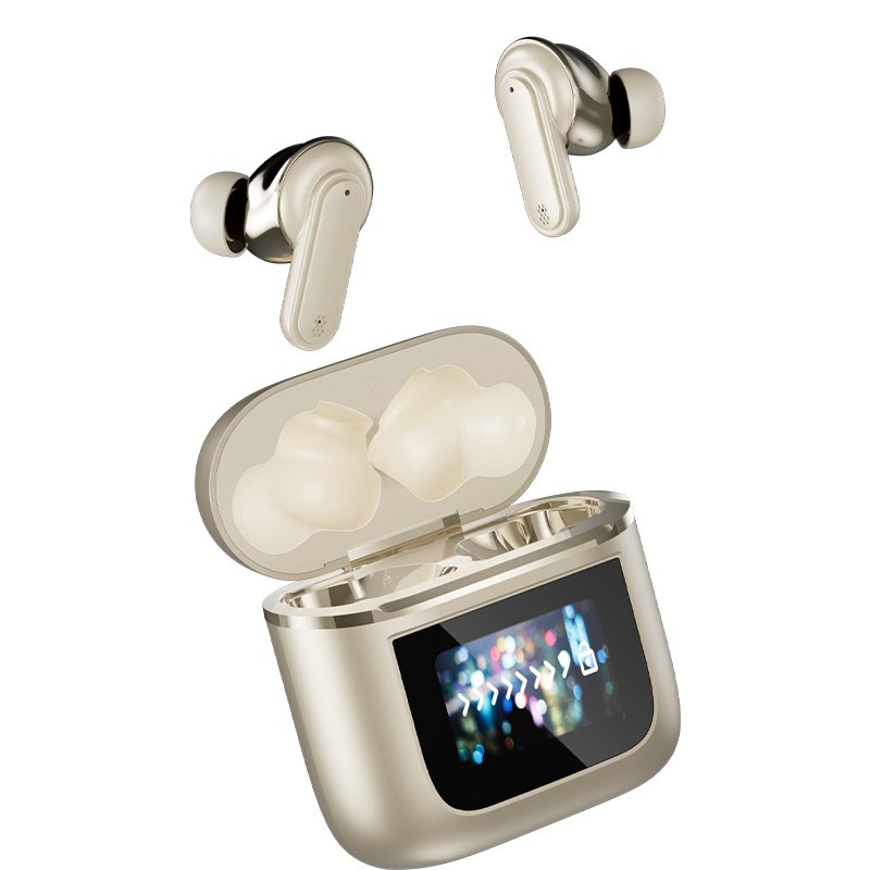 TWS earbus anc headphones wireless earbuds Smart LCD touch screen ENC Noise Cancelling fast charge earphones