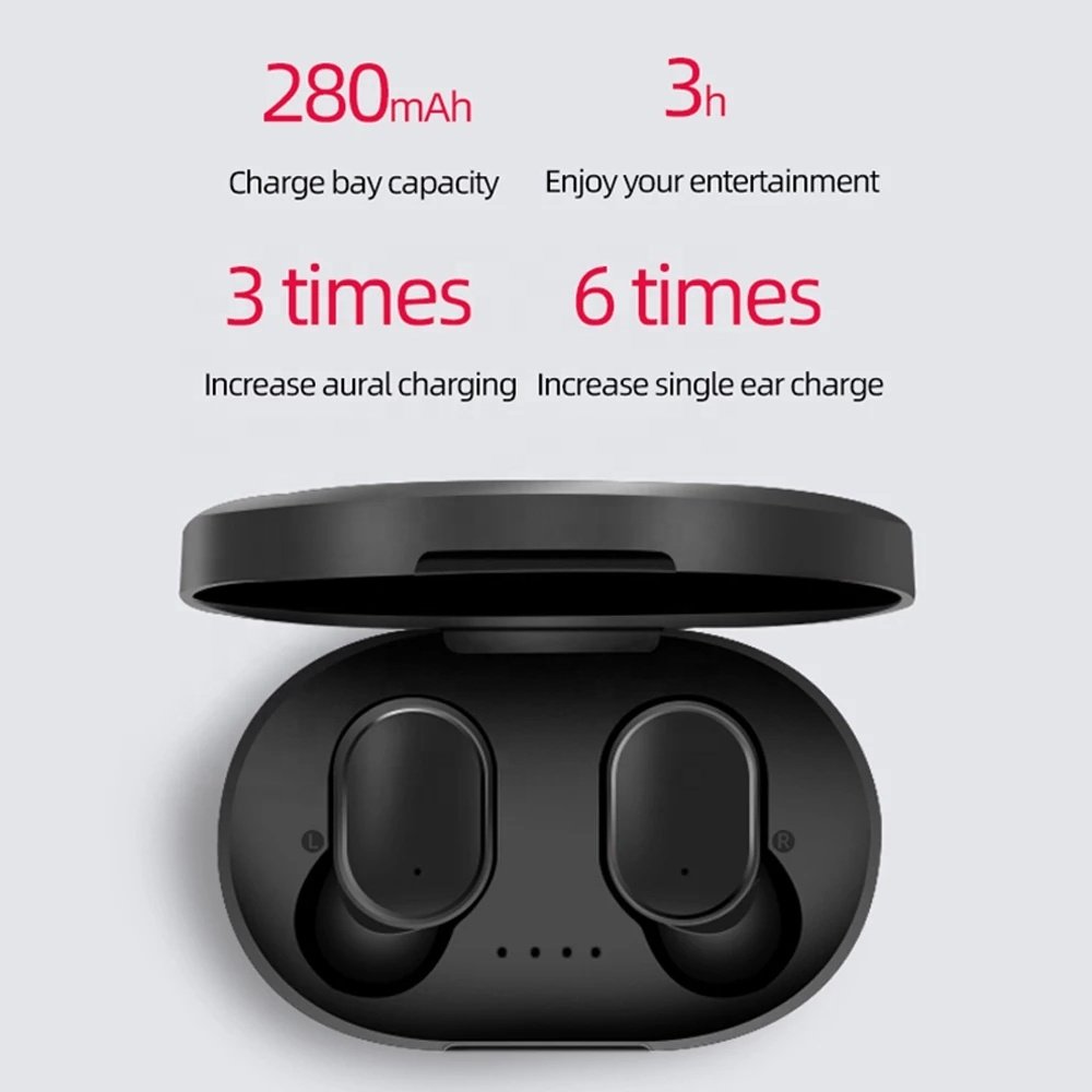 Wholesale A6S BT TWS Wireless BT 5.0 Noise canceling Hifi Gaming Handsfree earphone Headphones for iphone 6 7 8