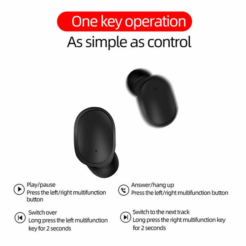 E6S TWS Waterproof In Ear Earphone Wireless Headphone Handsfree Headset Mini Earbuds