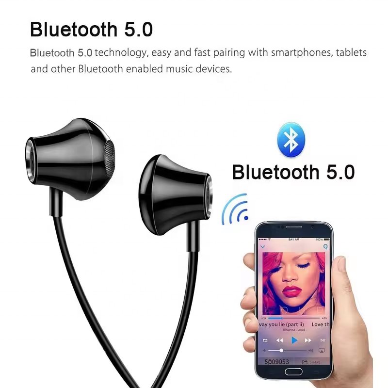 Dodoup S9 Neckband Headphones 9D Noise Reduction HIFI Stereo Hanging Ear Earphones Earbuds