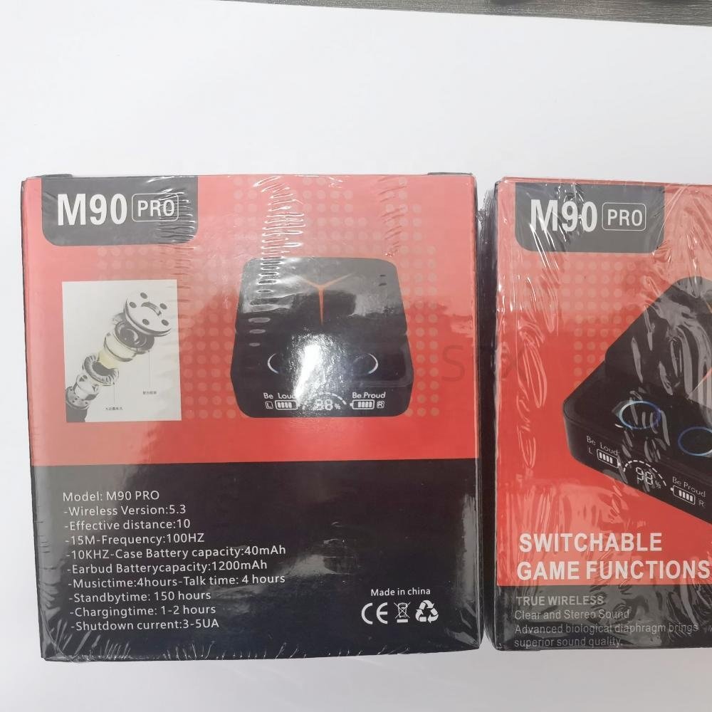 M90 Pro Earbuds Sports Gaming Wireless Bluetooth Tws Earphone Audifonos M90 Pro