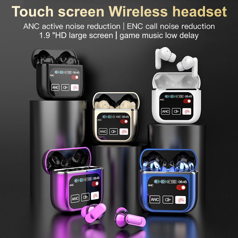 Se60 Tws Earphones Anc Enc Lcd Touch Screen True Wireless Earphones With Noise Cancelling Sport Earbuds Se 60