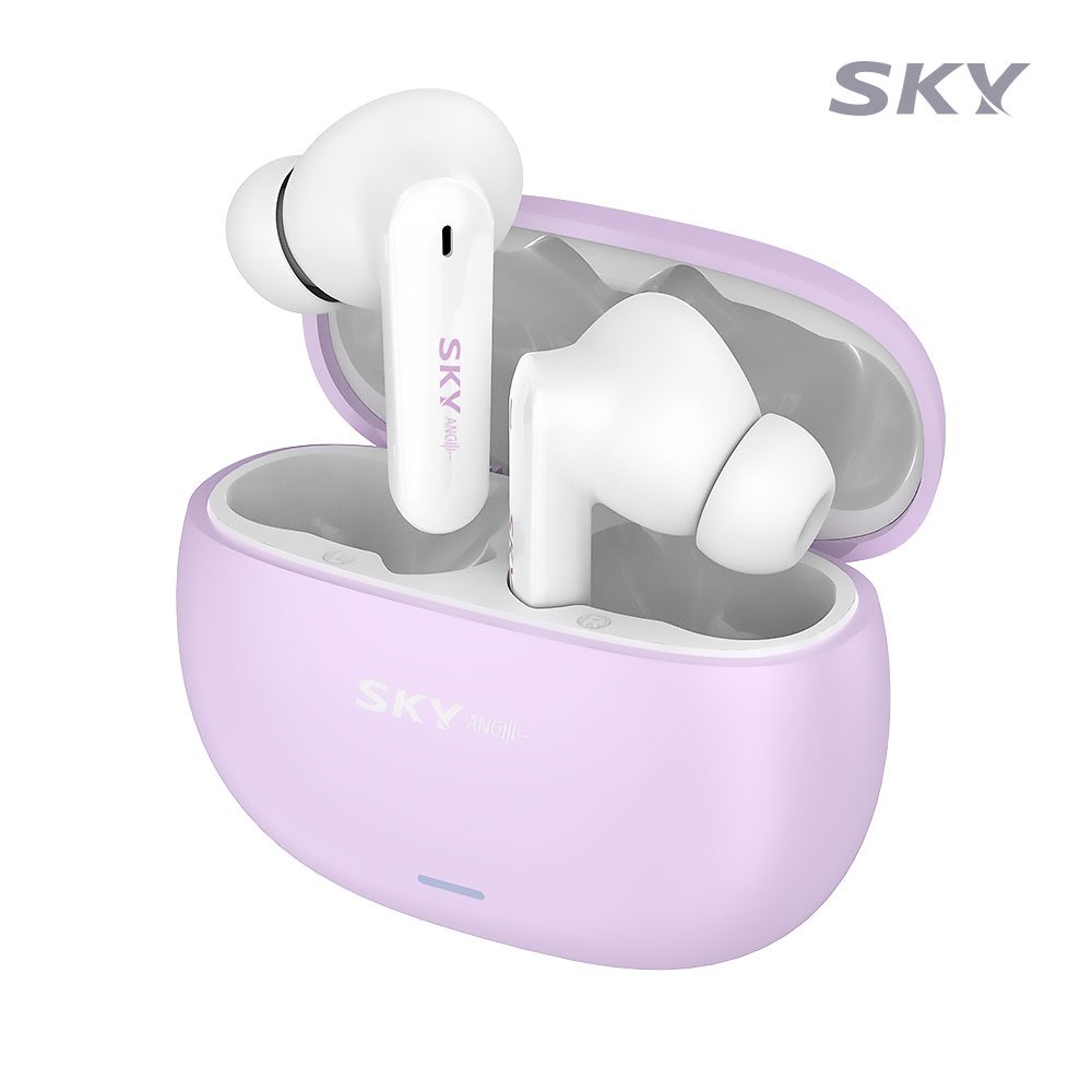 SKY bluetooth earphone noise cancelling ABS Compact design black,white,Purple Water-resistant SKY-S4