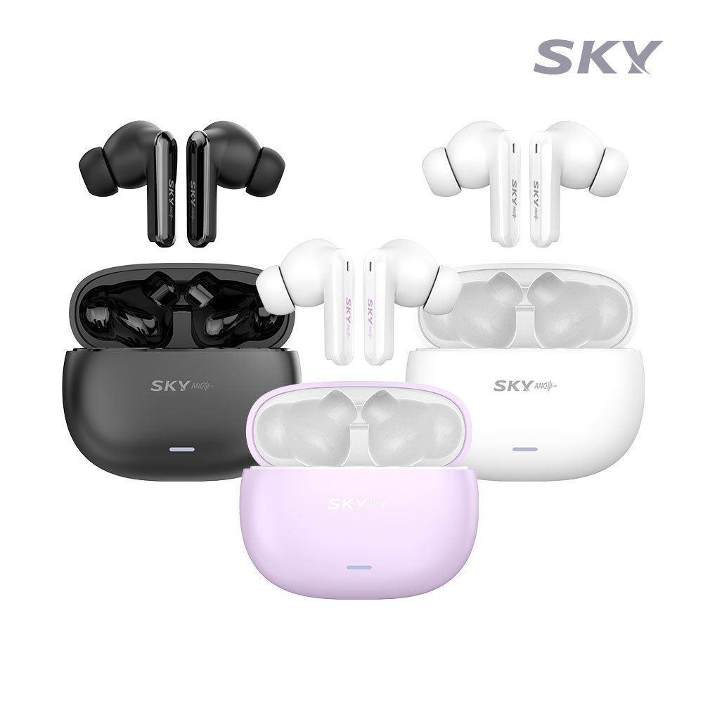 SKY bluetooth earphone noise cancelling ABS Compact design black,white,Purple Water-resistant SKY-S4