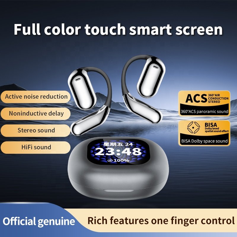2024 Newset Intelligent Noise cancellation open-ear sports Ows wireless earphone Headset Waterproof ANC ENC Wireless tws Earbuds