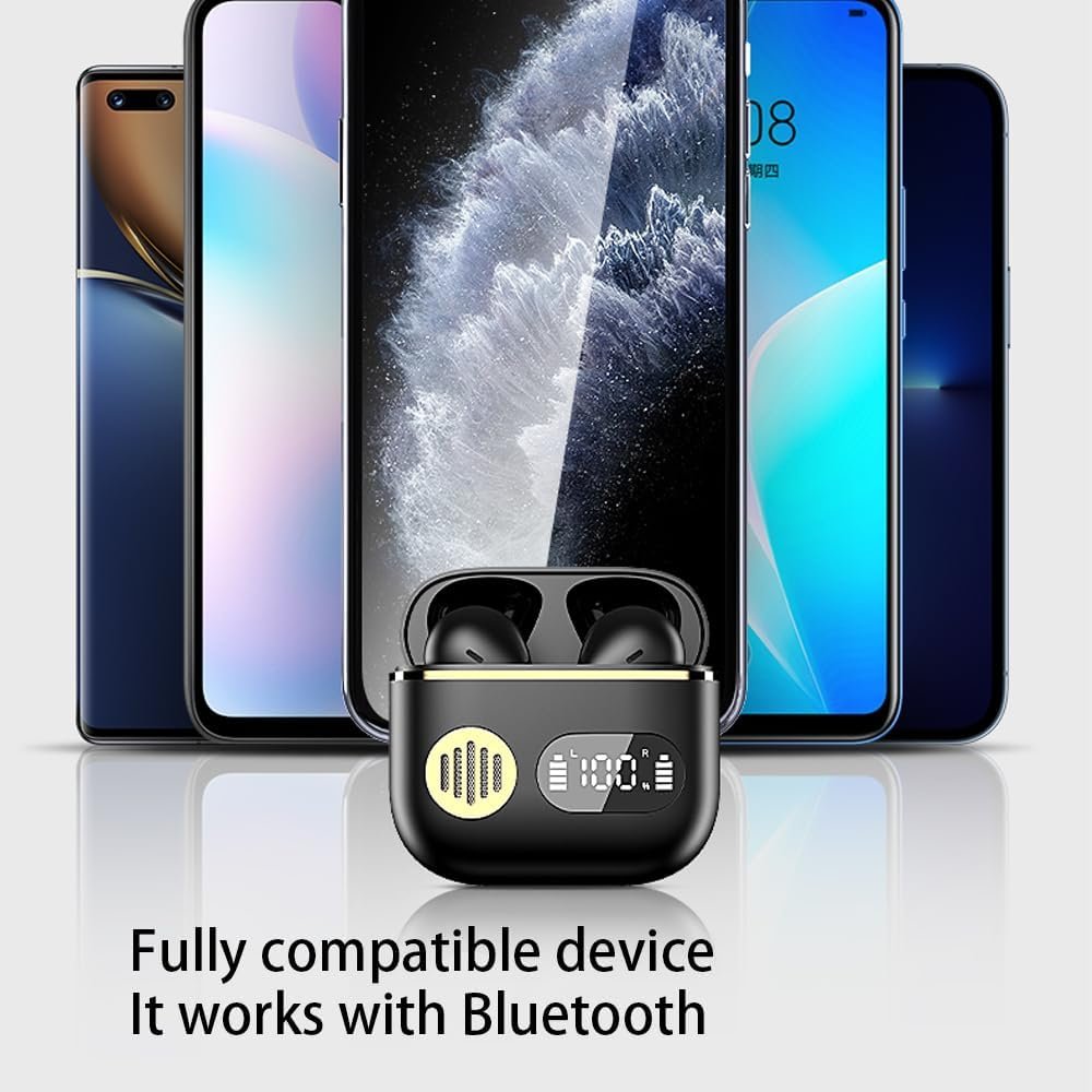 Apple Chipset Wireless Earbuds Immersive HiFi Sound In-Ear Stereo Headphones Built-In Microphone Charging Case Digital Display
