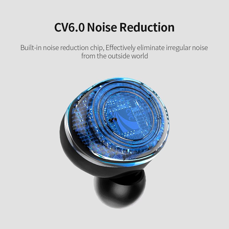 D10/DT2 TWS Earphones Fingerprint Touch Wireless Earbuds HD Stereo Wireless Headphones Noise Cancelling Gaming Headset