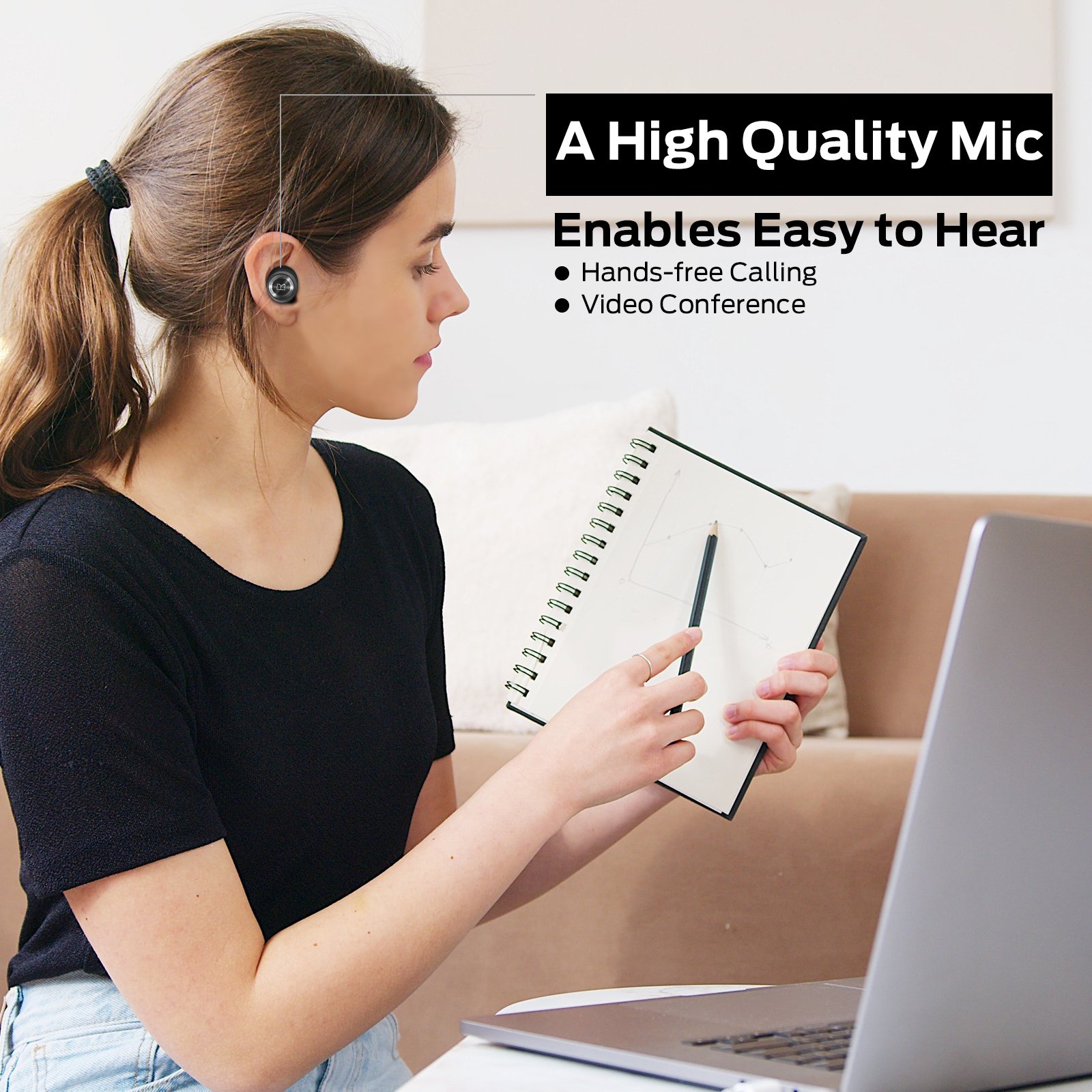 Monster Achieve 100 AirLinks Wireless Earbuds ENC Noise Cancelling TWS Earphones Stereo Blue-tooth Sports Earphones & Headphones