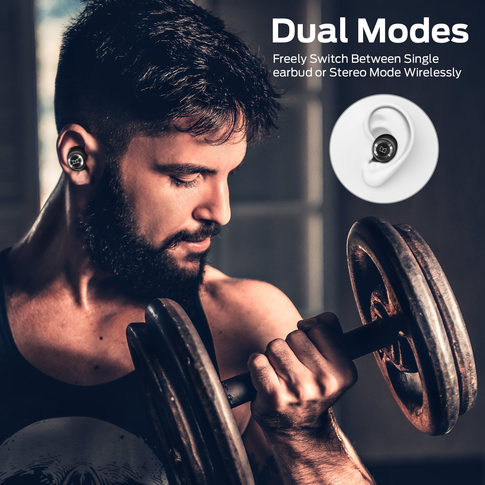 Monster Achieve 100 AirLinks Wireless Earbuds ENC Noise Cancelling TWS Earphones Stereo Blue-tooth Sports Earphones & Headphones