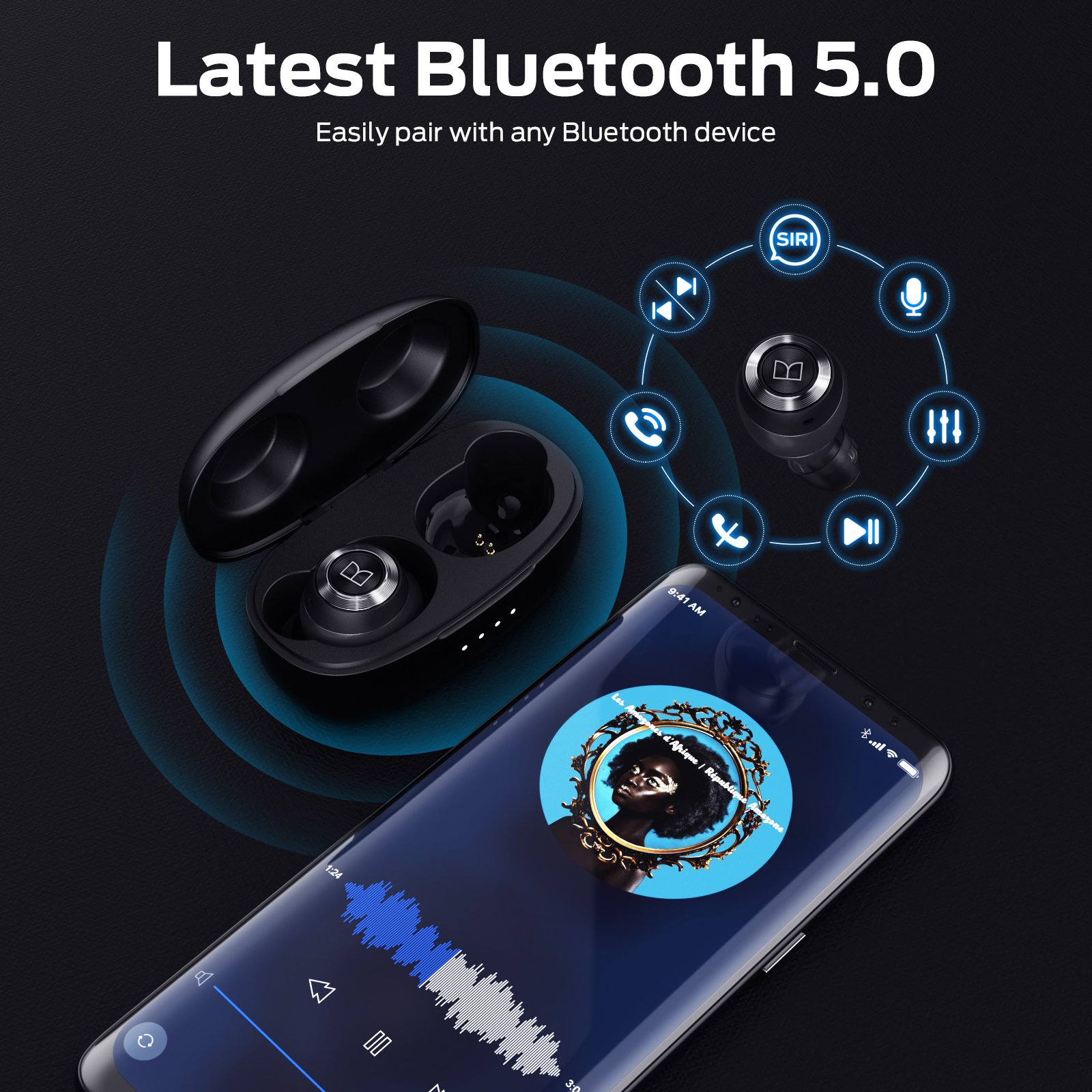 Monster Achieve 100 AirLinks Wireless Earbuds ENC Noise Cancelling TWS Earphones Stereo Blue-tooth Sports Earphones & Headphones