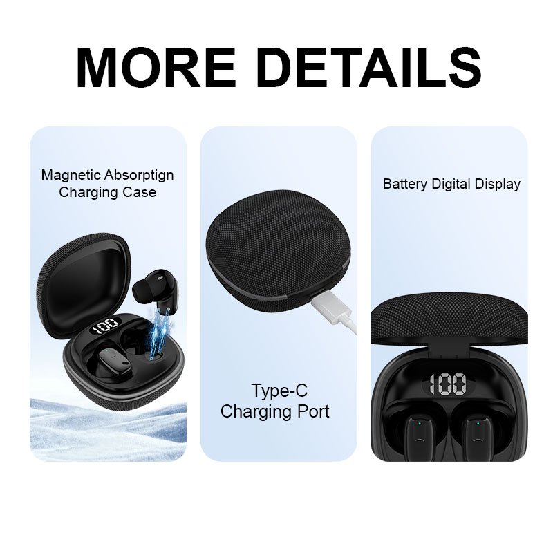 Lelisten Wholesale Manufacturer Customizable Custom OEM Mini Auriculares in-ear Sleep Wireless Earphone Earbuds TWS Headphone