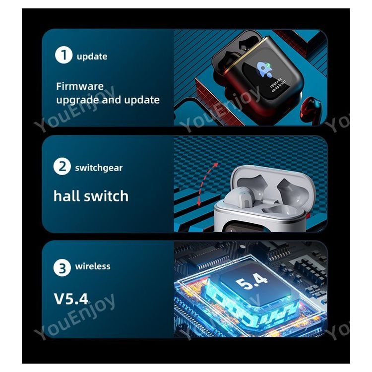 good reputation Stylish Promotional Wireless Smart Screen Noise Cancelling TWS Headphones with Touch Screen