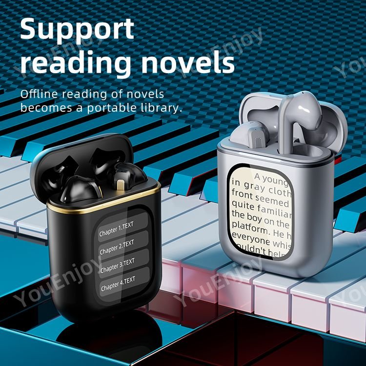 good reputation Stylish Promotional Wireless Smart Screen Noise Cancelling TWS Headphones with Touch Screen