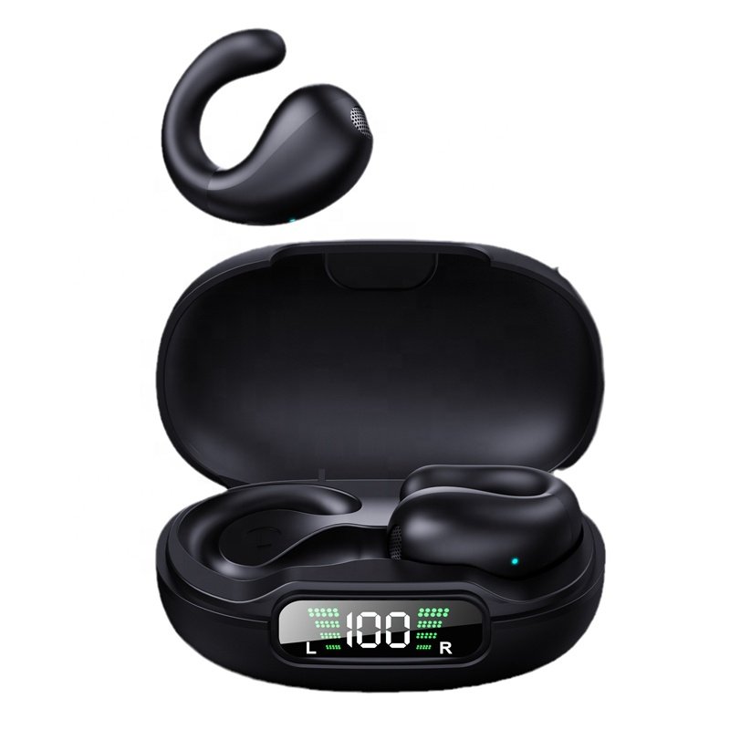 Best selling bluetooths free open clip ear TWS Earbuds Wireless BT In-Ear Headphones HIFI Earphones with LED Battery Indicator