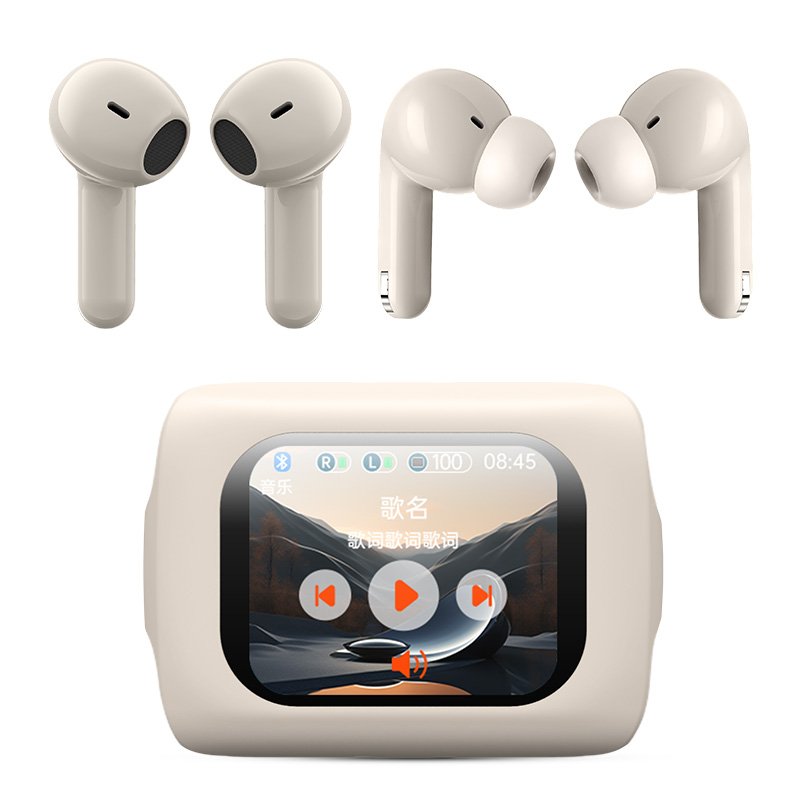H12PRO+ Smart Full Colour Screen Dual Noise Cancelling TWS Wireless Headphones Hifi TWS Music Headphone Earbuds