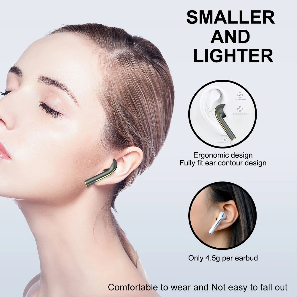 For Xiaomi J18 Earphone Tws Wireless Noise Cancelling Touch Headphones Stereo Game Headset With Mic For Android IOS