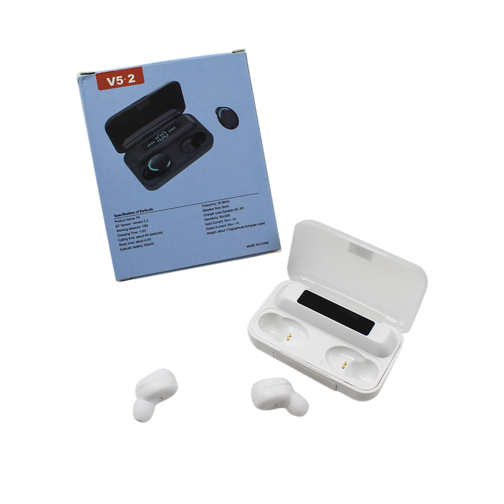 2024 New TWS Headphones F9 Gamin Earphones In-ear Hifi Game Wireless Earbuds Noise Cancelling Tws Earphones & Headphones F9