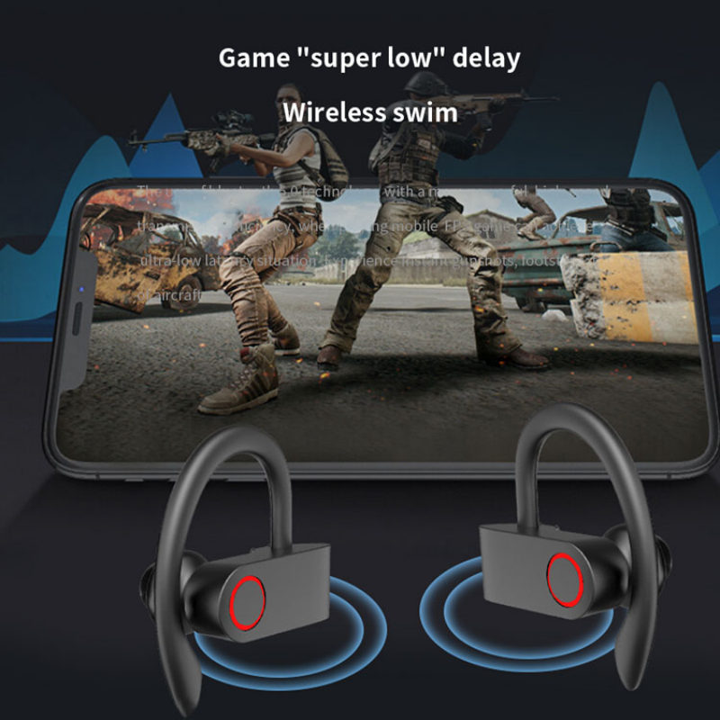 Hot Selling A9S Noise Cancelling TWS Ear Hook Earphones Waterproof in Ear Earbuds