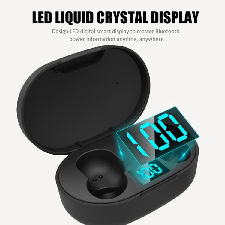 E6S TWS Wireless Earphones 3D Stereo Sound LED Display Mini Earphone 5.0 Sports Headset Waterproof Headset