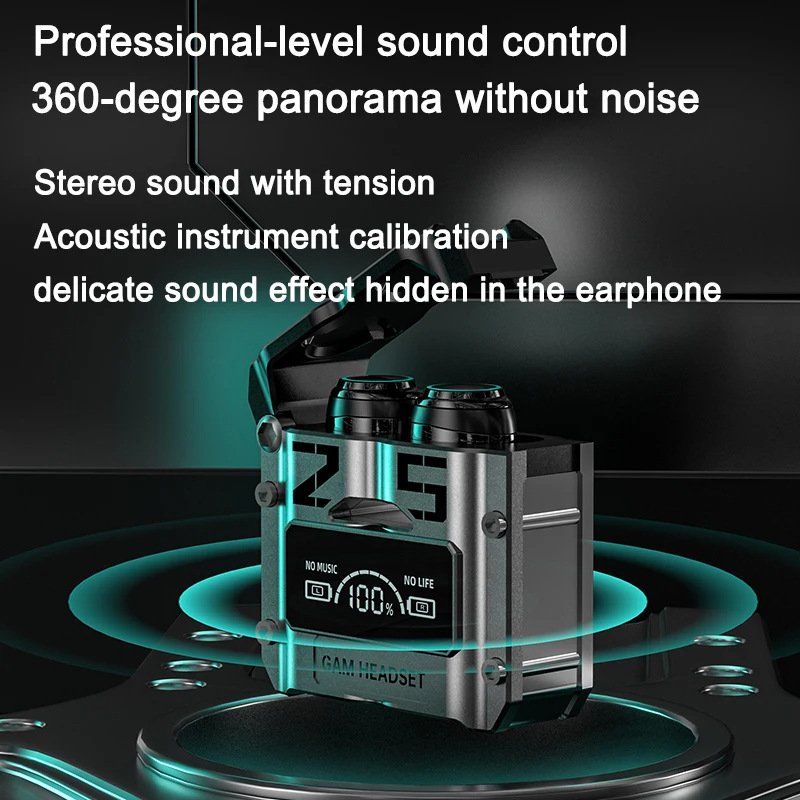 True tws wireless handsfree audifonos auriculares m25 noise cancelling studio in ear gaming earphones earbuds headphones