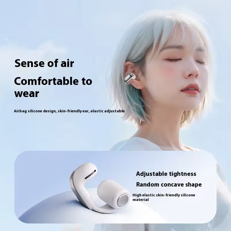 V12 Surround Sound Earphones Open-Ear Sports Earbuds with Dual Mic For Call Noise Reduction and Directional Sound Transmission