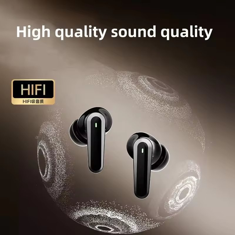 2024 new In-ear wireless waterproof ANC active noise cancelling LCD touch digital display screen gaming sport wireless earphone