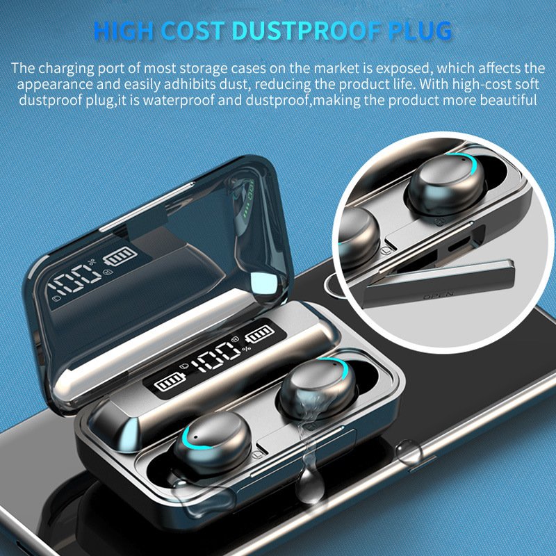 F9 Mini True Wireless Earphone with microphone Headphone Fone De Ouvido BT Stereo Earphone TWS earbuds F9-5 Auriculares