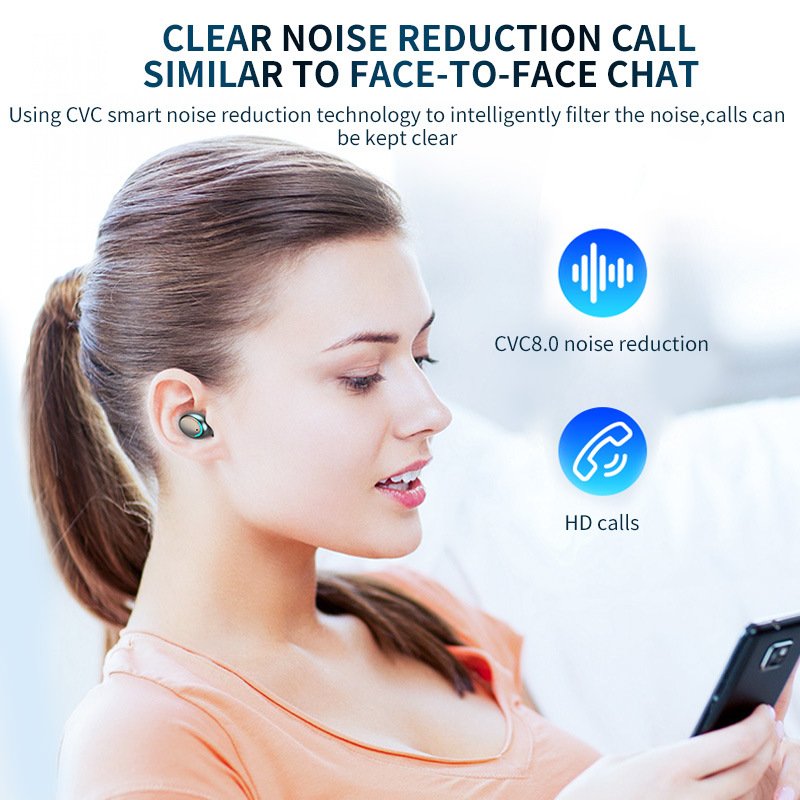 F9 Mini True Wireless Earphone with microphone Headphone Fone De Ouvido BT Stereo Earphone TWS earbuds F9-5 Auriculares