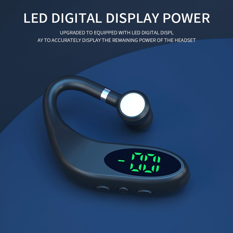 J S11 Ear hook Wireless TWS Earphone Business Stereo Headphones Handsfree BT5.0 Headset With LED power display