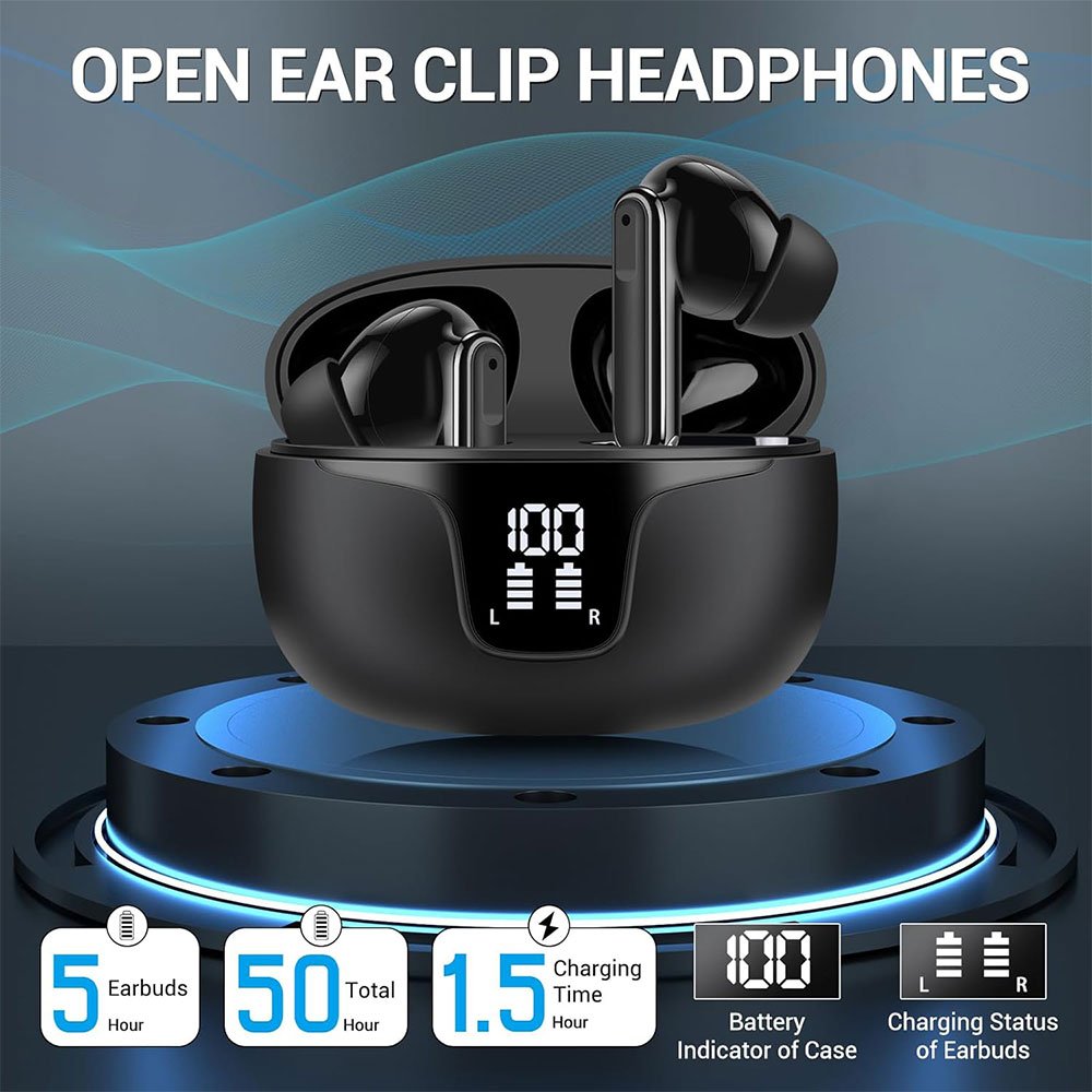 XY-19 TWS LED Display Earphones Bluetooth V5.3 ANC ENC Noise Cancelling Sport Earbuds HiFi Stereo Sound Wireless Headphones