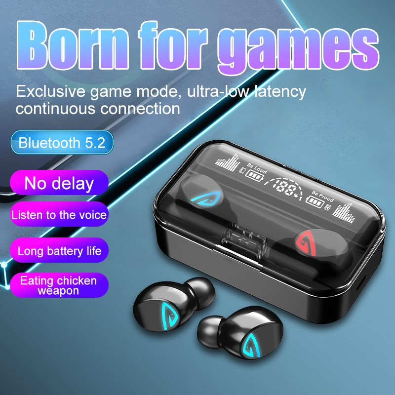 Aoolif SKY-5 bluetooth earphone 2000mah 9D stereo in-ear earphone earbuds with power bank