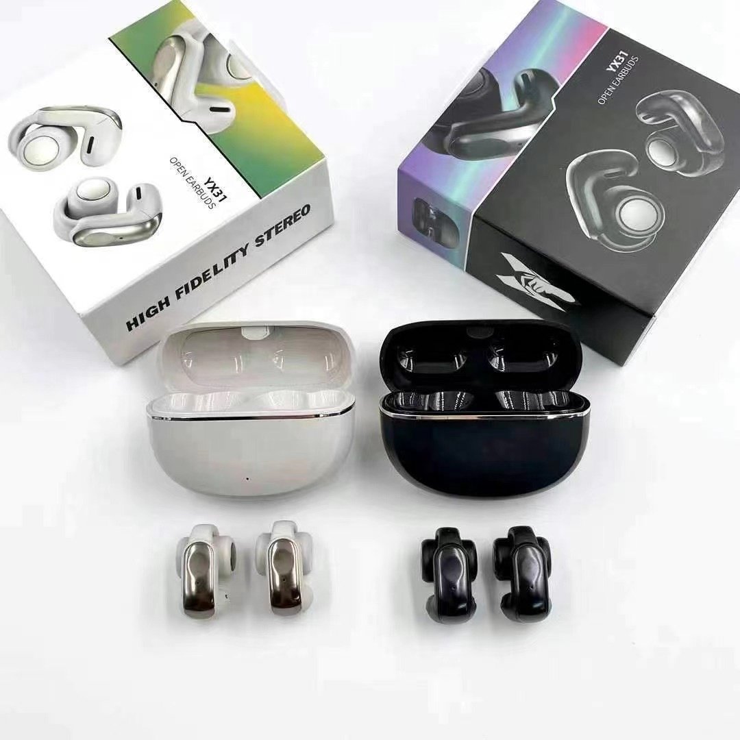 YX31 Wireless TWS Type C Low Latency Audifono Noise Canceling Headset HD Call Sports Earbuds Open Headphone