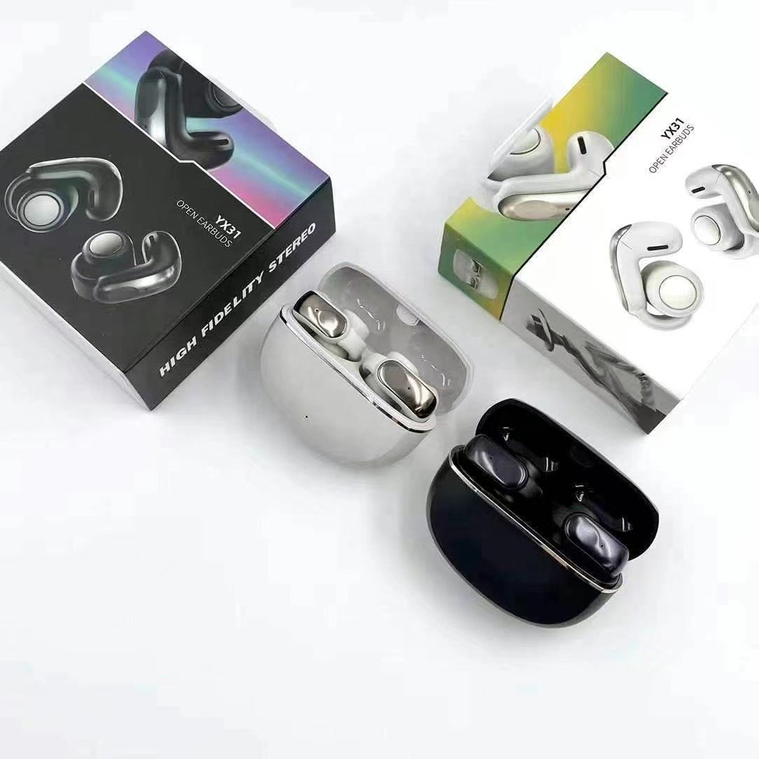YX31 Wireless TWS Type C Low Latency Audifono Noise Canceling Headset HD Call Sports Earbuds Open Headphone