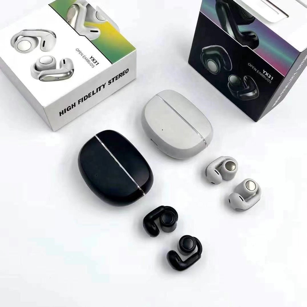 YX31 Wireless TWS Type C Low Latency Audifono Noise Canceling Headset HD Call Sports Earbuds Open Headphone