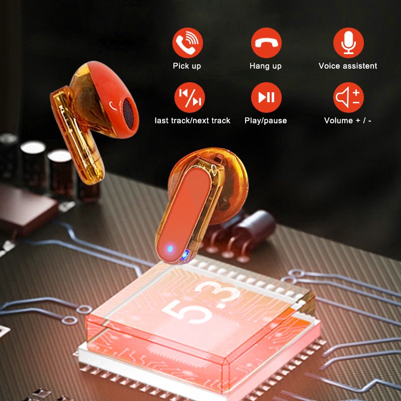 10mm dynamic hifi earphones, travel-friendly semi-in-ear true wireless earbuds, TWS earphones