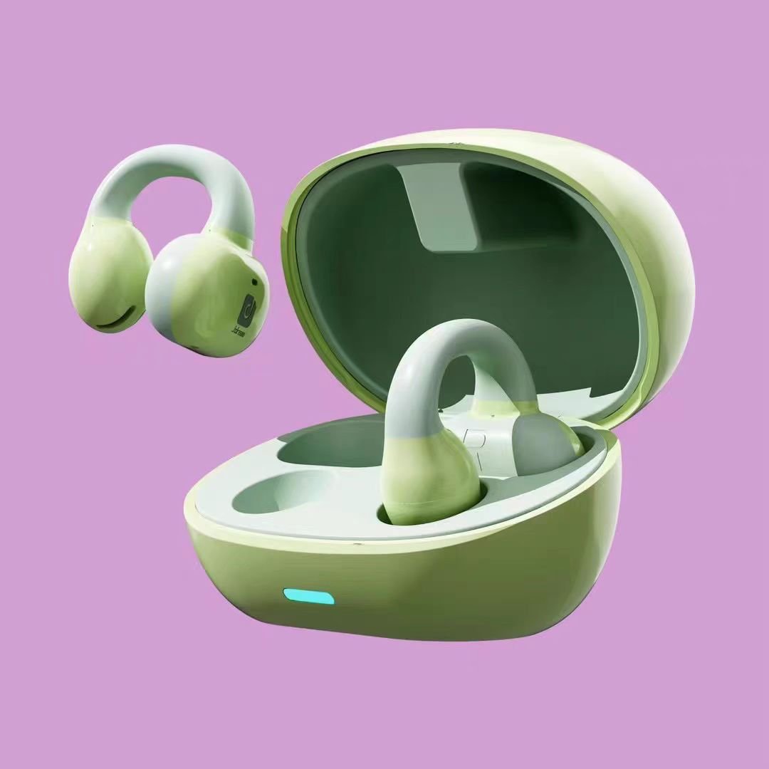 T27 OWS High Quality Single Wireless Earphone Business Car Headset Sport Clip-on Noise Cancelling TWS Earphones