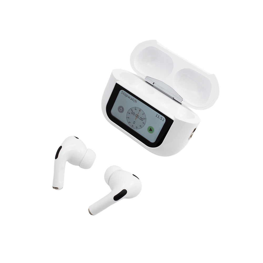 2024 NEW TWS V10 Pro LCD Touch Intelligent Screen Control Wireless BT Earbuds TWS ANC noise cancelling In Ear Headphones