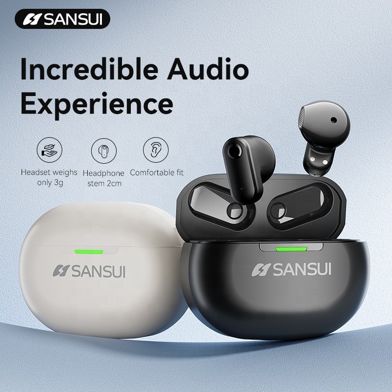 SANSUI W97 TWS Earphone Wireless in-ear Headphones Noise Cancelling Stereo Sport Headset Game Earphone