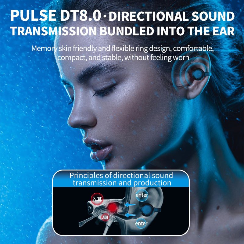 Hot selling clip on wireless Bluetooth earphone Q86 with high sound quality and long-lasting painless sound transmission