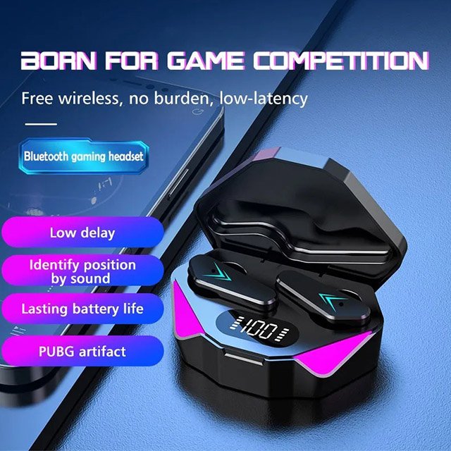 New X15 Wireless Gaming Earbuds Bright Light True Stereo Wireless Game TWS Headset In-ear game Earphone For Genshin E-sports