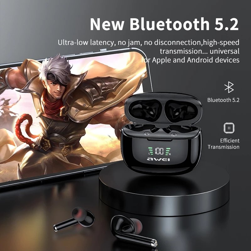 Awei Brand TA8 ANC Kopfhorer Ecouteur Earbuds Auriculares Inalambricos In Ear TWS Headset