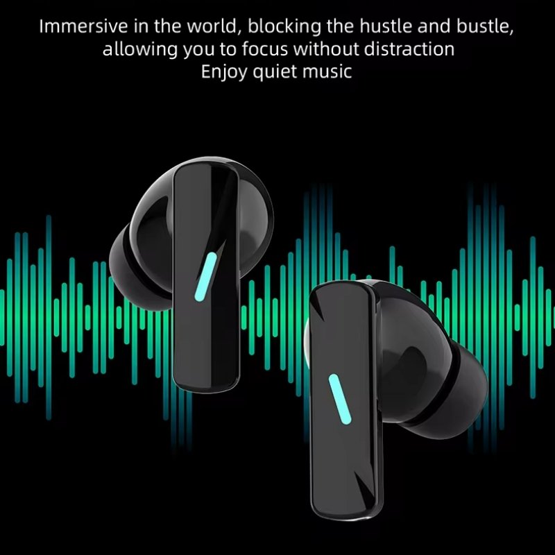 New True Wireless 5.3 TWS Earbuds with ANC ENC Active Noise Cancelling Hybrid ANC Deep Bass Earbuds Earphone