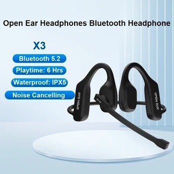 Trending New Waterproof Business TWS Earphones with Microphone ANC Noise Cancelling Headphones Bone Conduction Wireless Earbuds