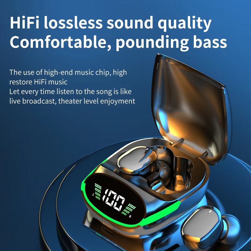 TG06 LED digital gaming Music Call players in-ear bud Intelligent noise cancelling tws Wireless bluetooth earphones & headphones