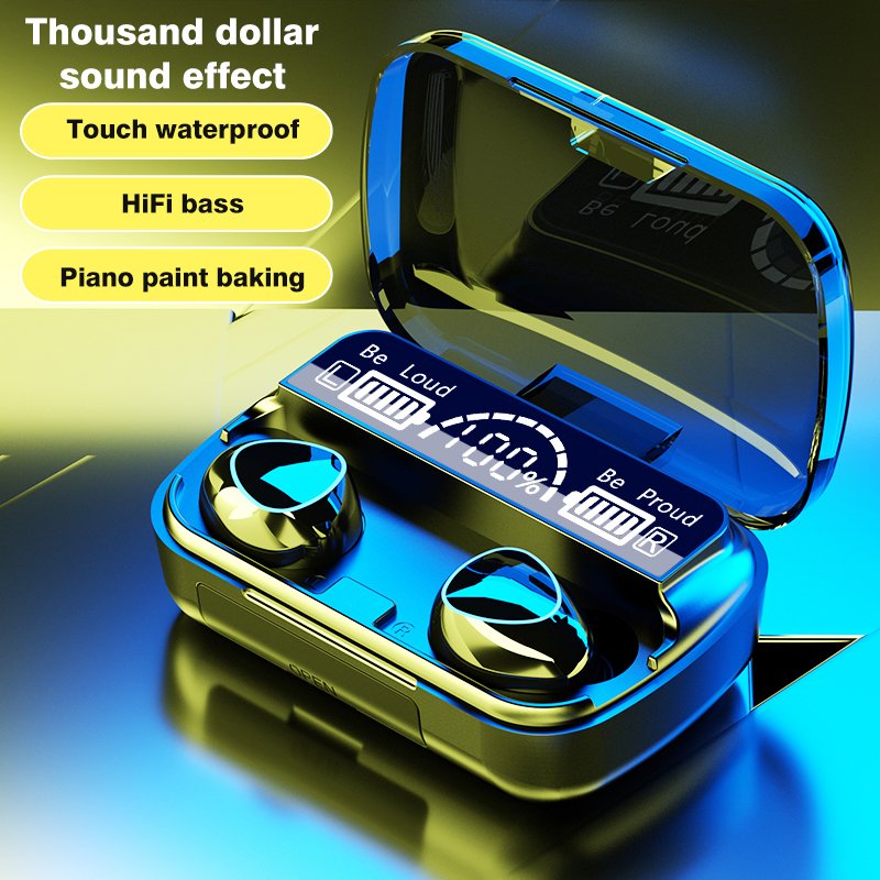 M10 Earphone Mini TWS Touch Control Wireless With Power Bank HIFI Stereo Headphone Noise Reduction Earphone