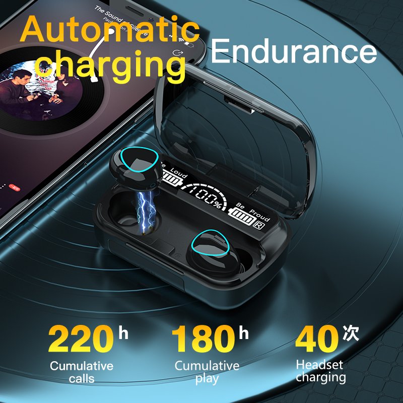 M10 Earphone Mini TWS Touch Control Wireless With Power Bank HIFI Stereo Headphone Noise Reduction Earphone