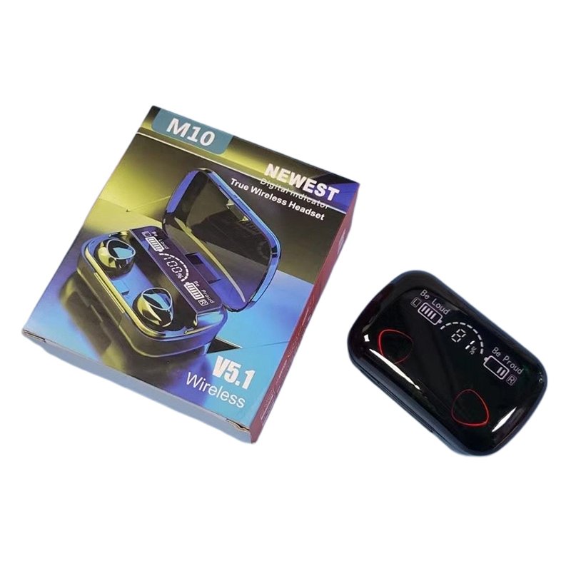 2024 Audifonos M10 TWS Wireless Earphones Power Bank Waterproof In-ear Gaming Earbuds Noise Cancelling LED Battery Indicator