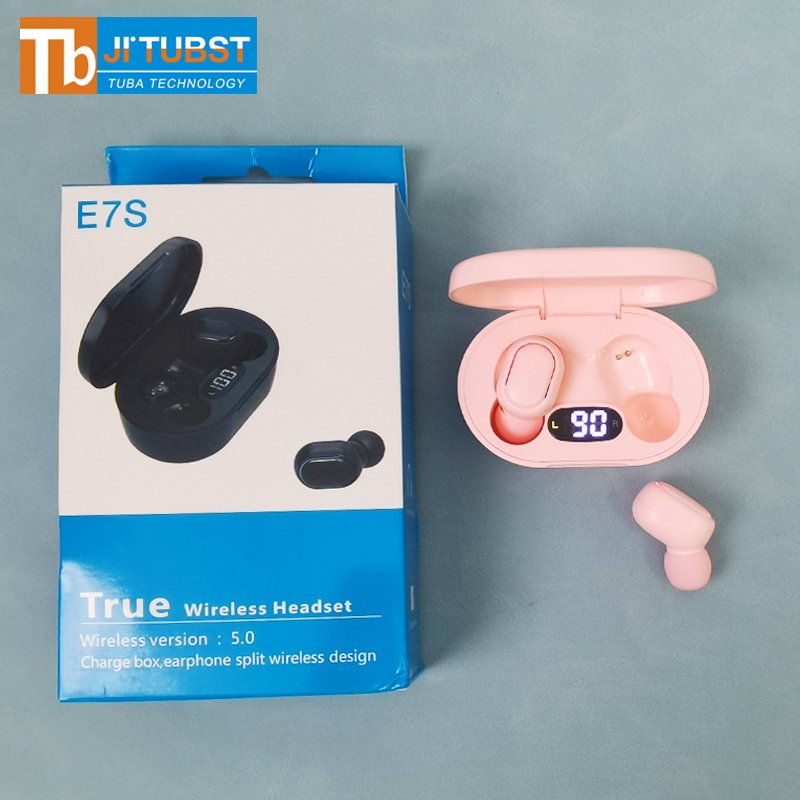E7S TWS Wireless Headphones bass earphone Control Sport Headset Microphone Music Earphone Work On All Smartphone Earbuds