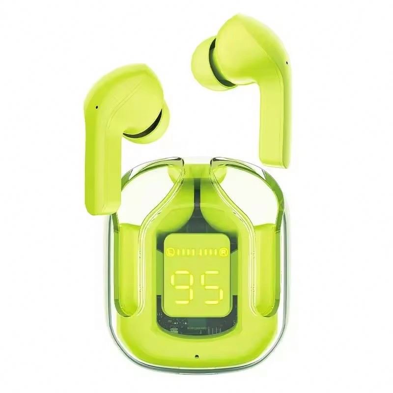 Transparent crystal case wireless tws t6 air31 air 31 t8 in ear gaming noise cancelling earbuds earphone headphones transparent